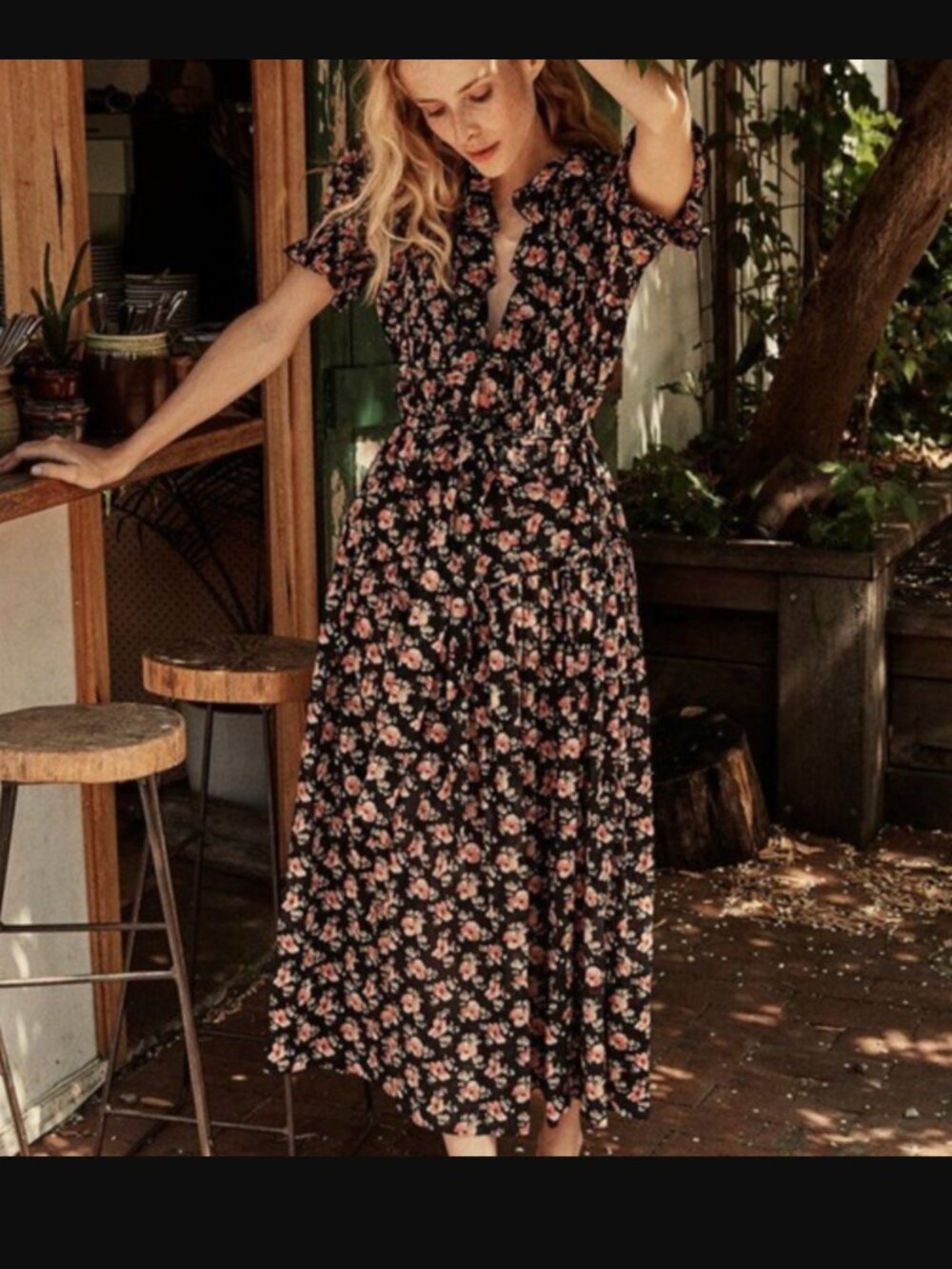 DÔEN Poet Dress | Poppy Floral | Size Large